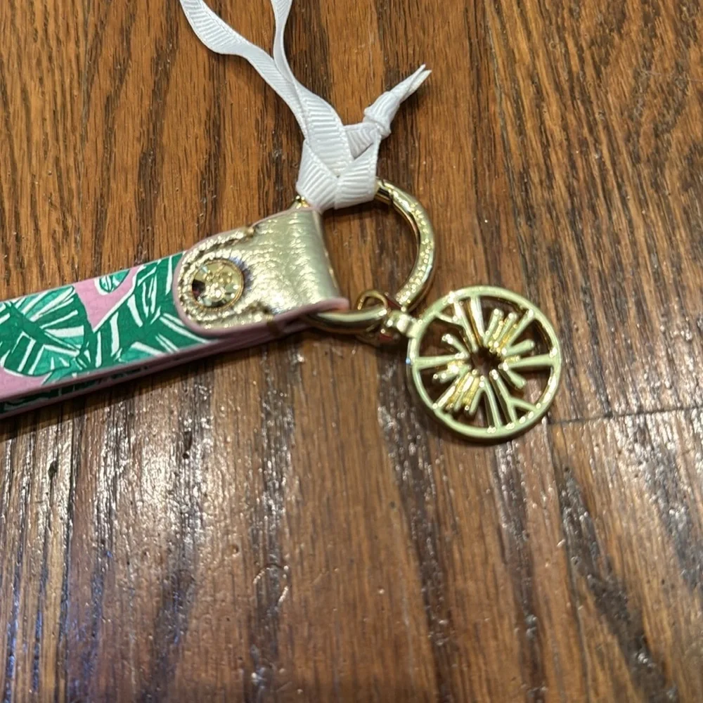 Lilly Pulitzer Durable Leatherette Strap Key Chain Let's go Bananas NWT